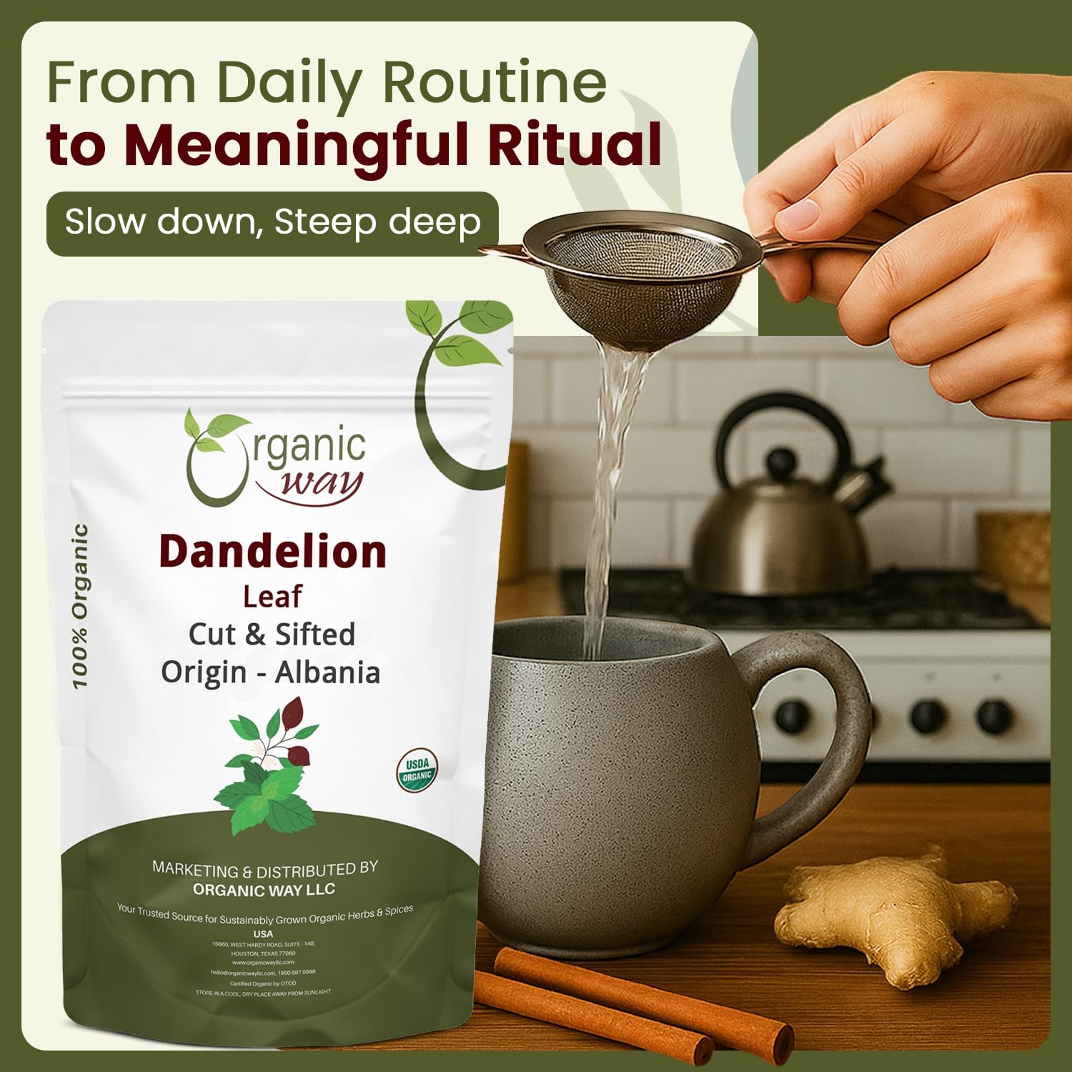 Dandelion Leaf (Taraxacum Officinale) Cut & Sifted – Herbal Tea | European Wi…