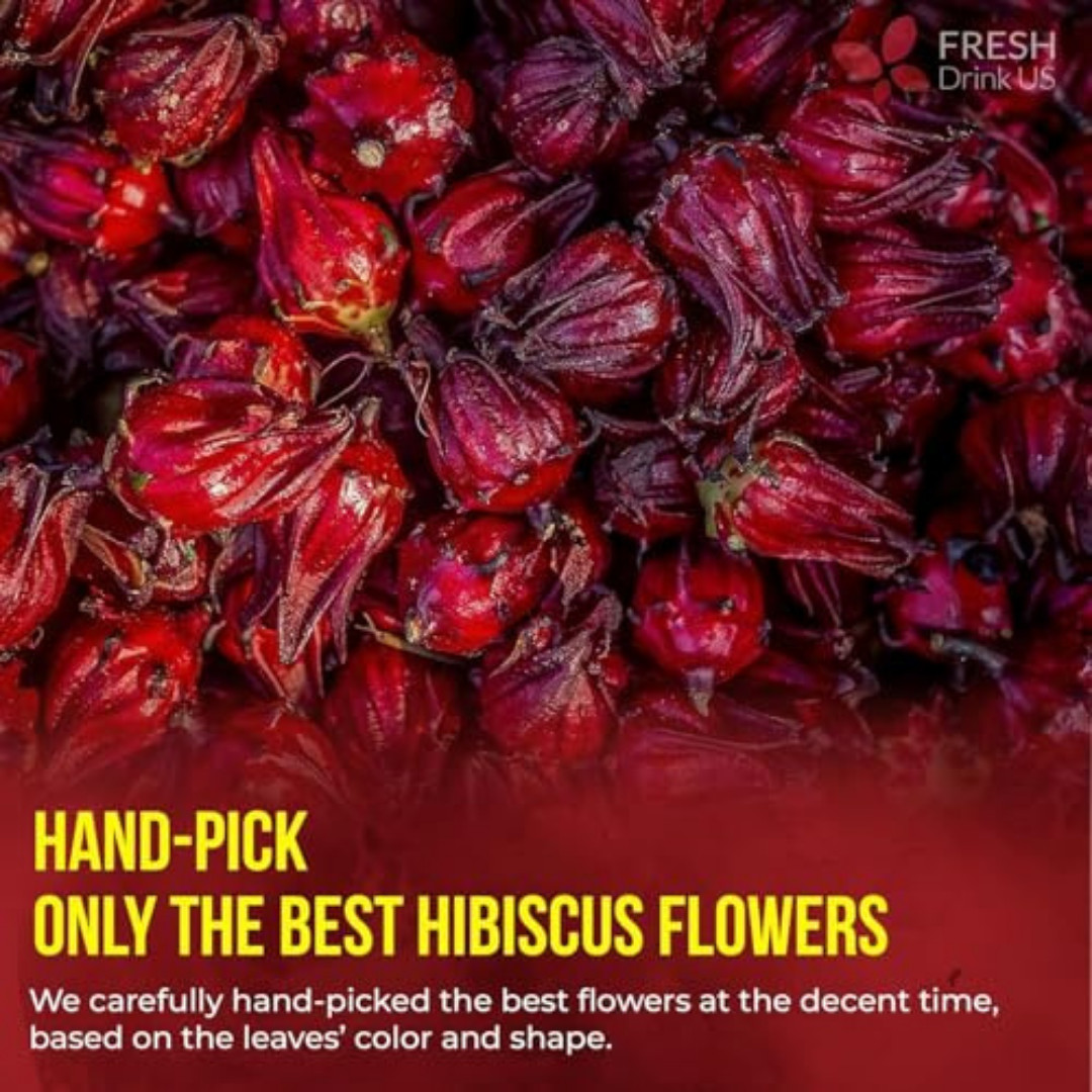 Premium 140 Hibiscus Flowers Tea Bags, 100% Natural, Handmade & Pure from Hibi