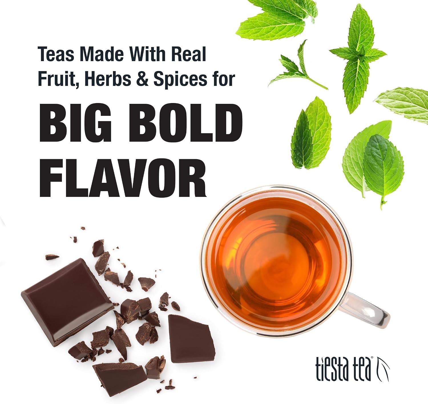 Cocoa Mint Chill Loose Leaf Tea, Chocolate Peppermint Herbal Rooibos Blend,