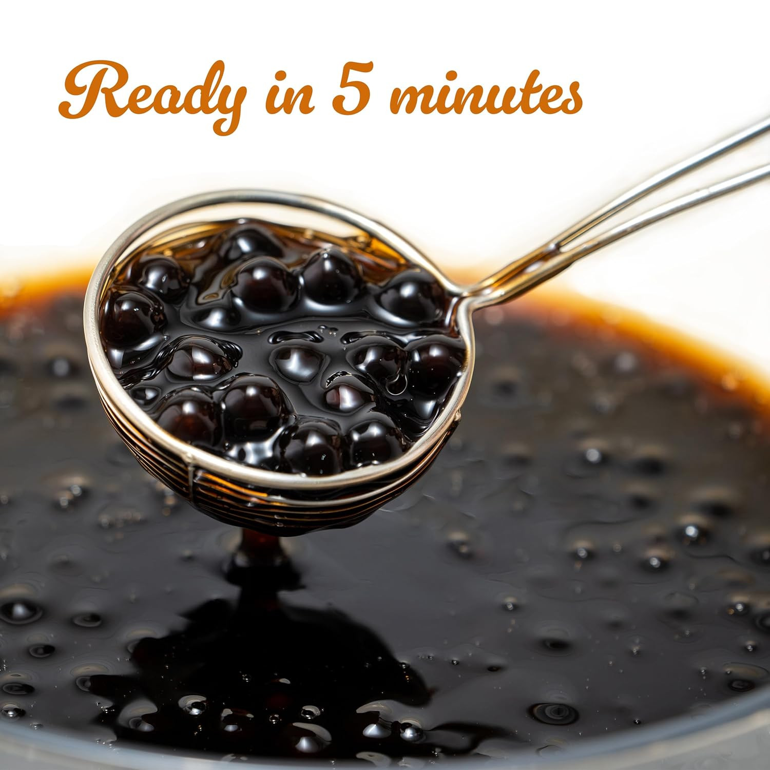 E-FA BRAND Black Tapioca Pearls (Boba), Quick Cook Tapioca Pearls for Bubble Tea