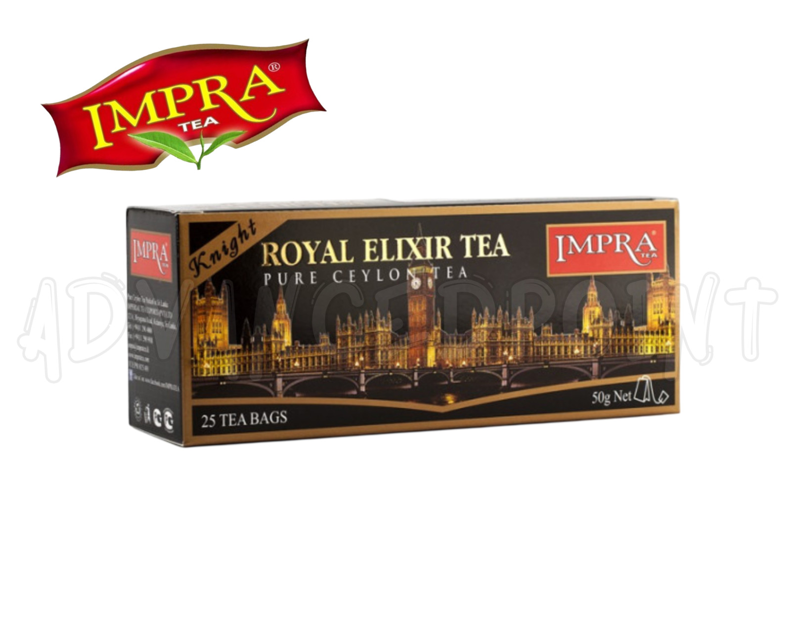 IMPRA Royal Elixir Knight Black Tea Bags 125Ct 250g Pure Ceylon Sri Lanka