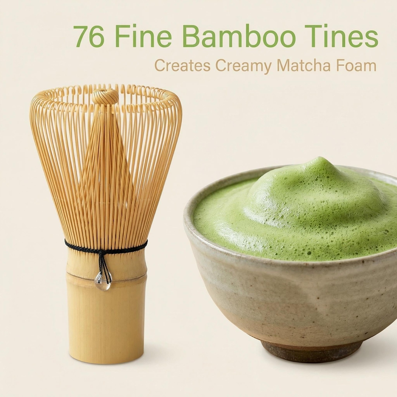 Matcha Whisk Set – Handcrafted Traditional Japanese Chasen with 100 Prongs fo…