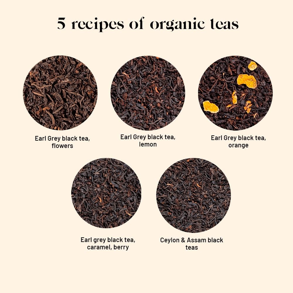 – Organic Black Tea Variety Box + Tea Infuser – Gift Idea for Men and Women -…