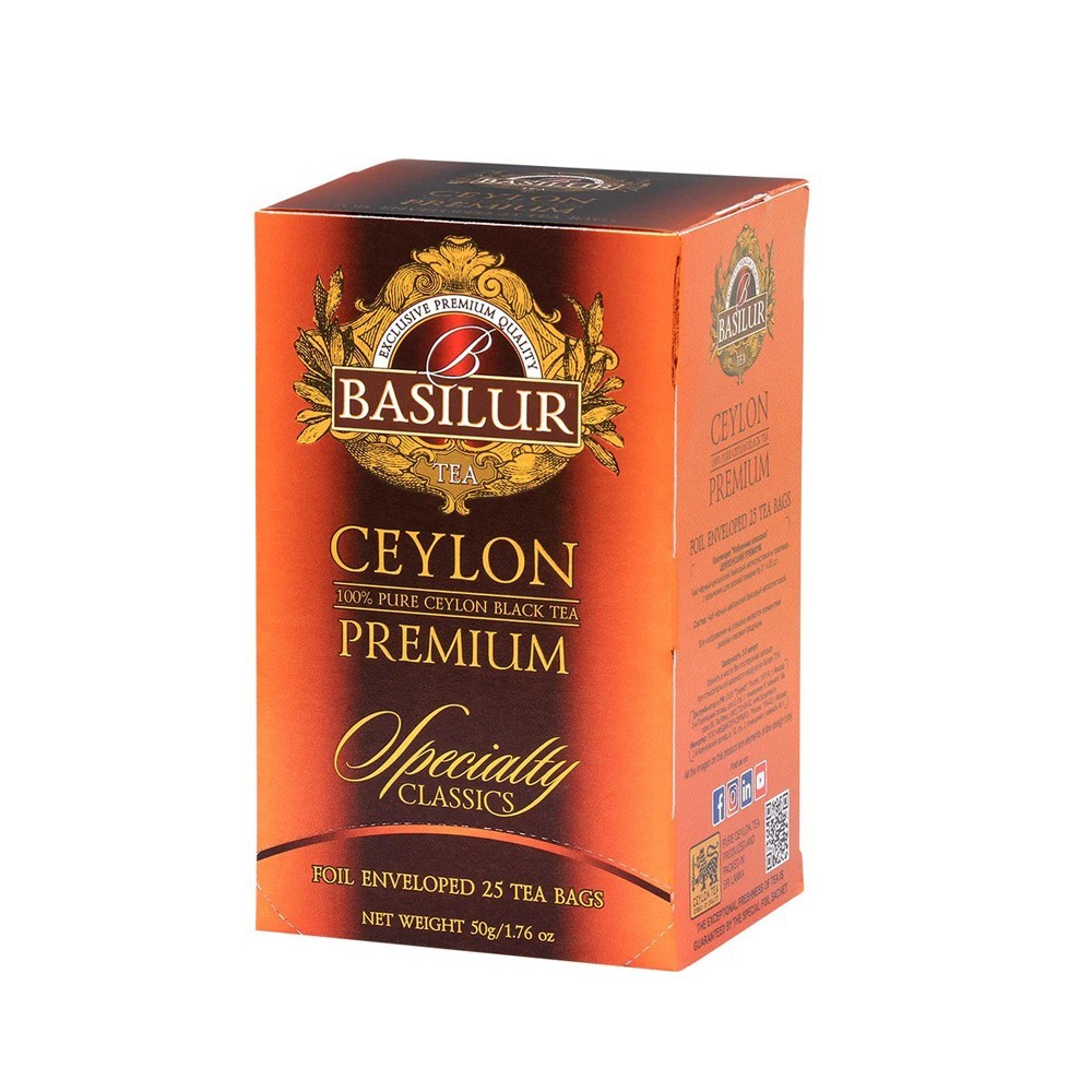 Basilur Specialty Classics Ceylon Premium Black Tea – Enveloped 25 Tea Bags