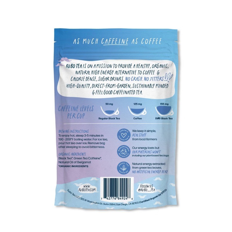 Organic High Caffeine Tea Bags – 20ct