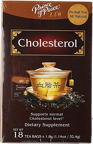 PRINCE OF PEACE Cholesterol Herbal Tea 18 Bag, 18 Count (Pack of 1), No Color