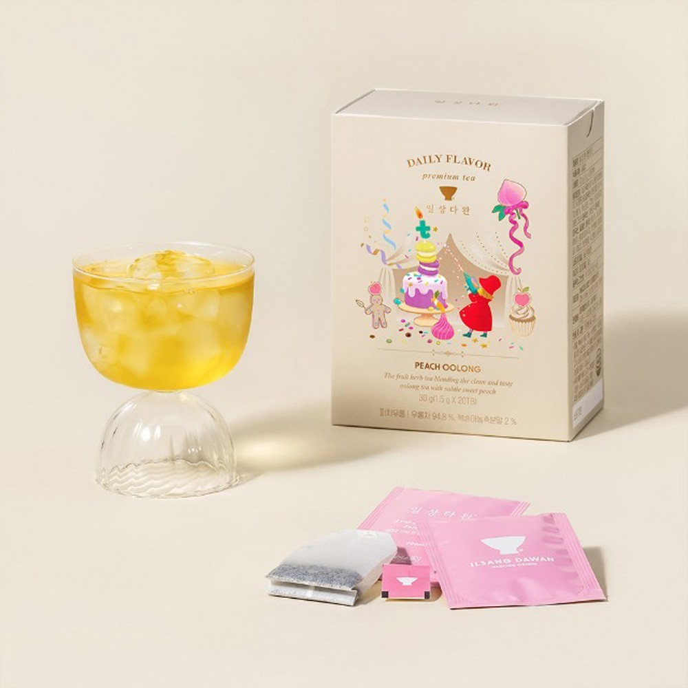 Ssanggye Peach Oolong Tea Bags 20ct Korean Tea | Peach Flavored Oolong | Fruit B