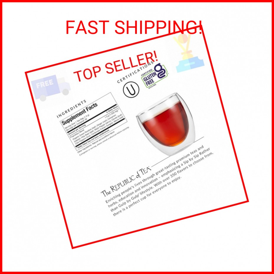 The Republic of Tea – Get Burning – Herb Tea for Metabolism, 36 Tea Bags