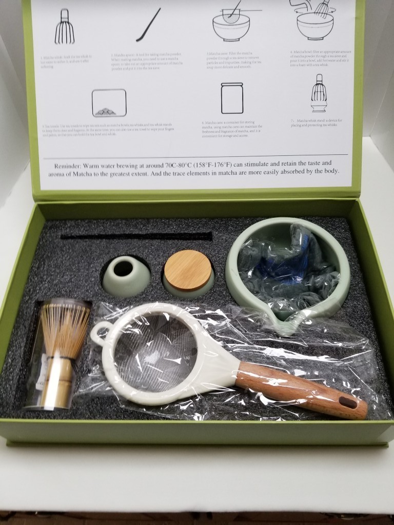 7Pcs Japanese Matcha Tea Set, Matcha Kit with Matcha Bowl & Storage Bag