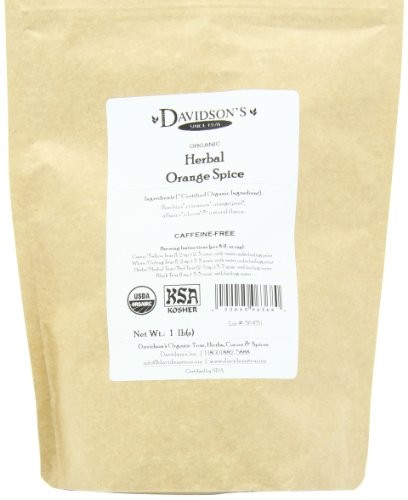 Davidson’s Organic Herbal Orange Spice Loose Leaf Tea 1 Pound Pack