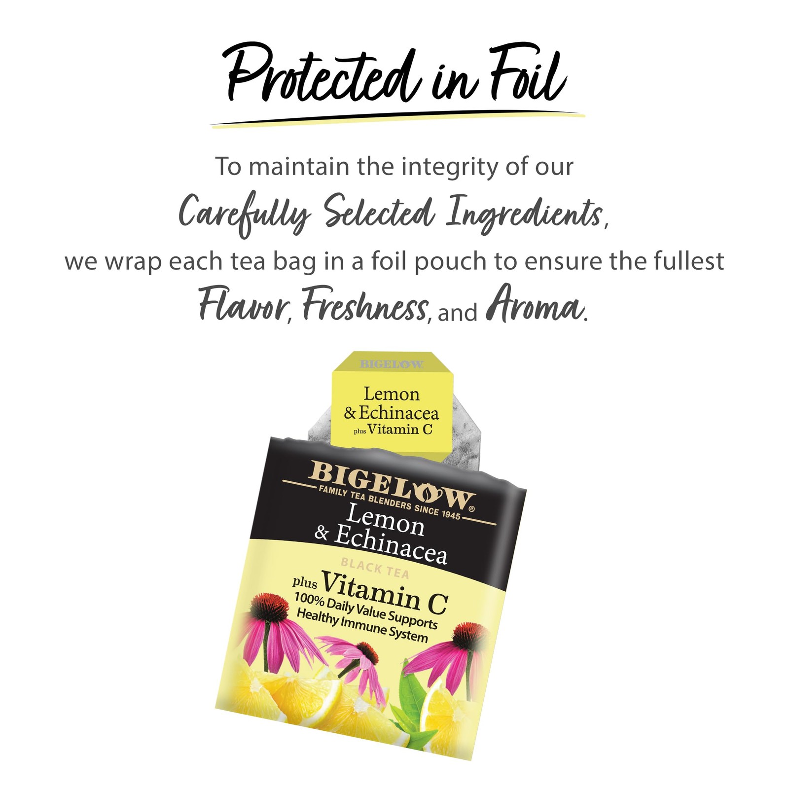 BigelowTea Lemon and Echinacea Black Tea 18ct No Size, Color