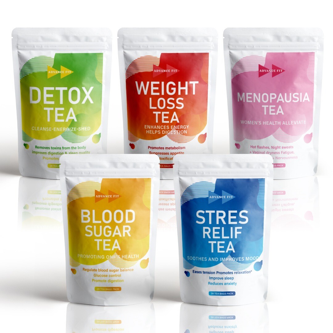 ADVANCE FIT Wellness Herbal Teas Collection 28 TEA BAGS PACK