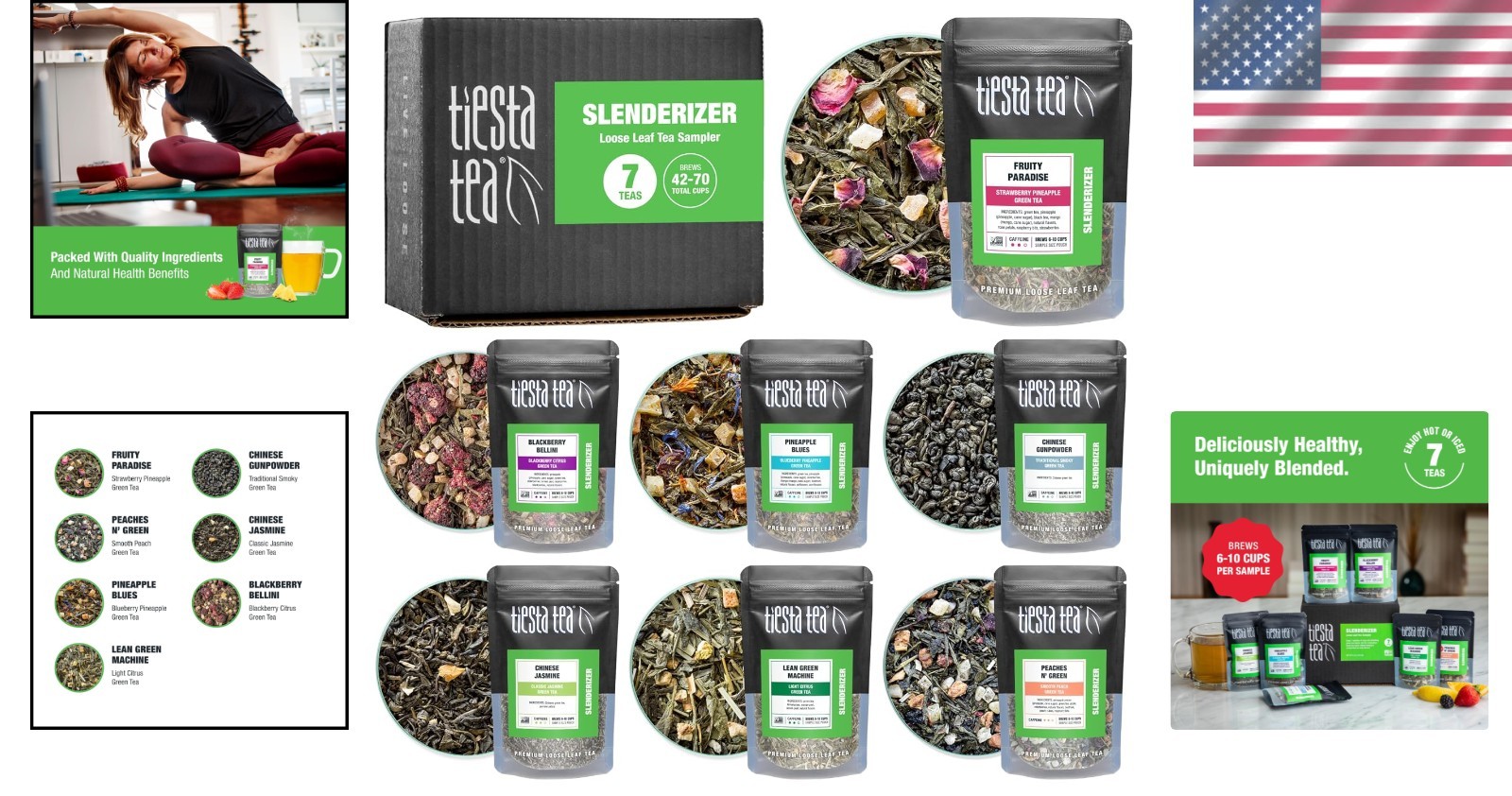 Green Tea Variety Pack – 7 Resealable Pouches
