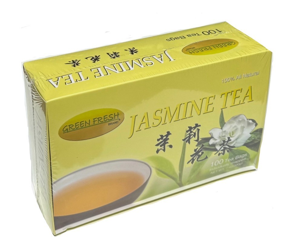 100-Count Tradition Jasmine Green Tea Bags Natural Handpicked from Fujiang 7oz
