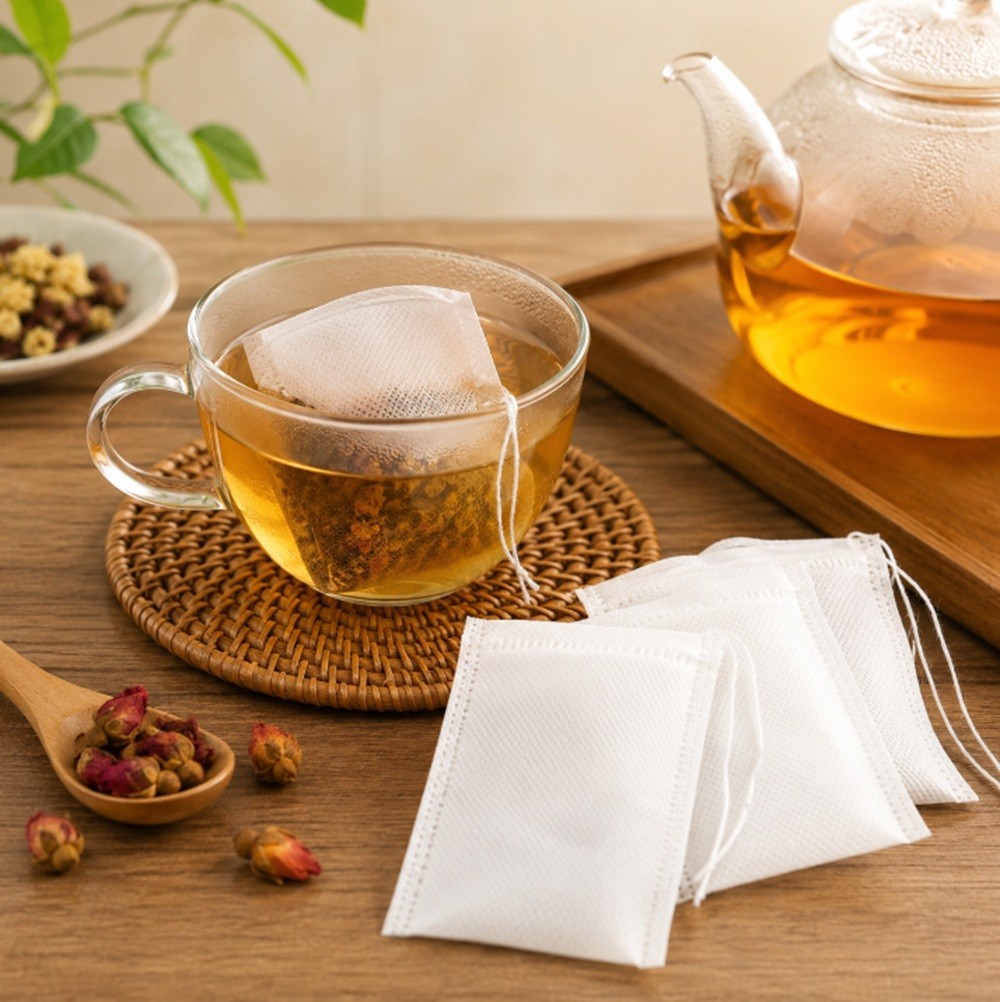 100 Pcs 8x10cm Non-woven Disposable Tea Bags – Empty Herb Loose Tea Filter Bags