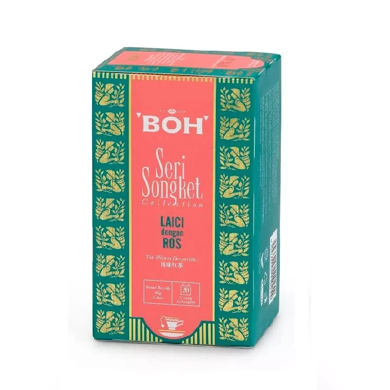 BOH Seri Songket Lychee Rose Tea 20 Bags Malaysian Floral Tea FREE SHIPPING