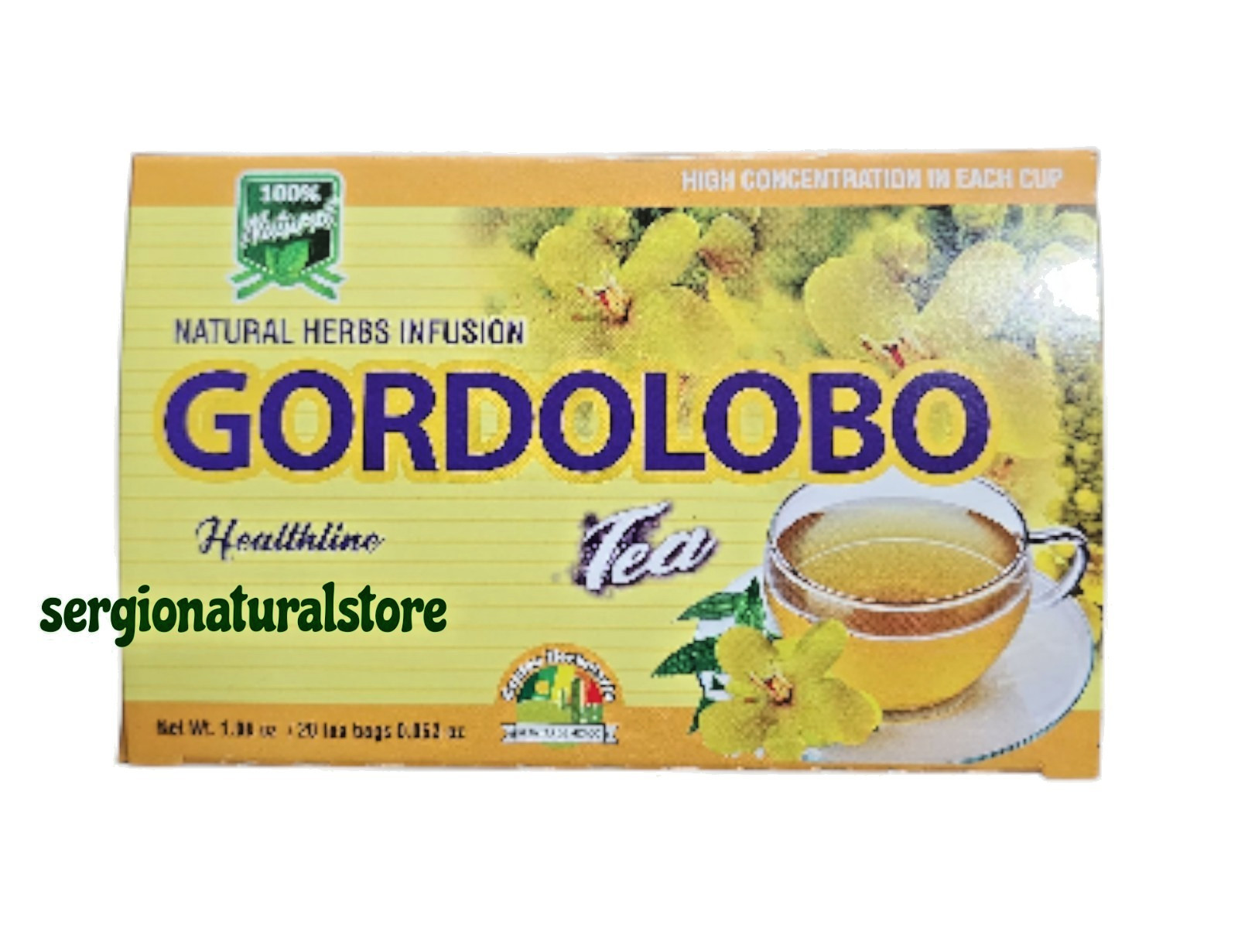 2 Packs Te de Gordolobo 40 Tea Bags Mullein Tea Natural Mullein Flower Gordolobo
