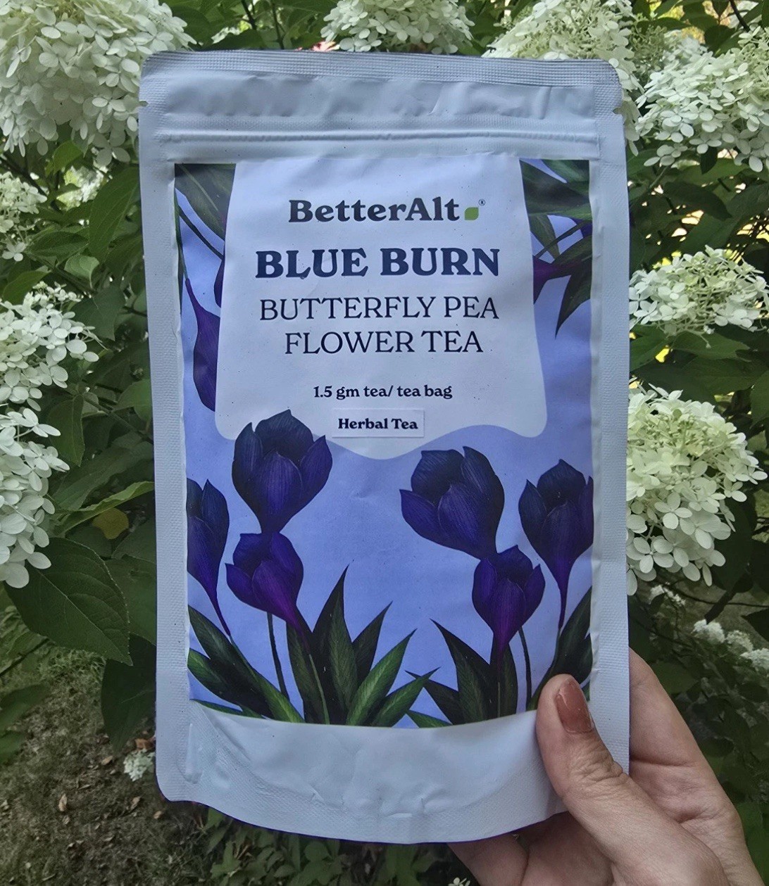 BetterAlt Blue Burn Butterfly Pea Flower Tea – Herbal Antioxidant Caffeine-Free