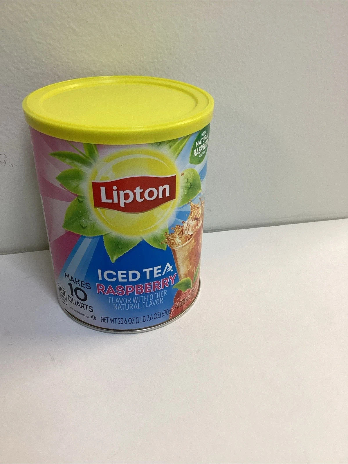 Lipton Iced Tea Raspberry Iced Tea Mix, Makes 10 Quarts NEW HTF Exp 05/27