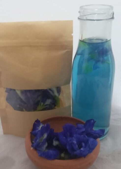 50+pure natural sun dried butterfly pea flower clitoria ternatee [10 seeds free]