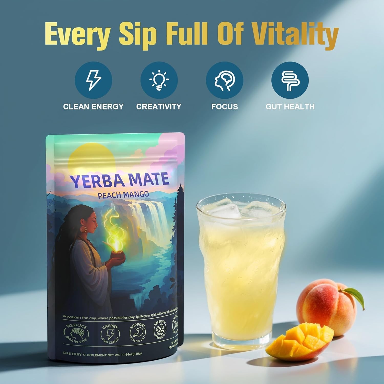 Yerba Mate Instant Tea Powder, Super MateTea for Natural Energy & Gut…