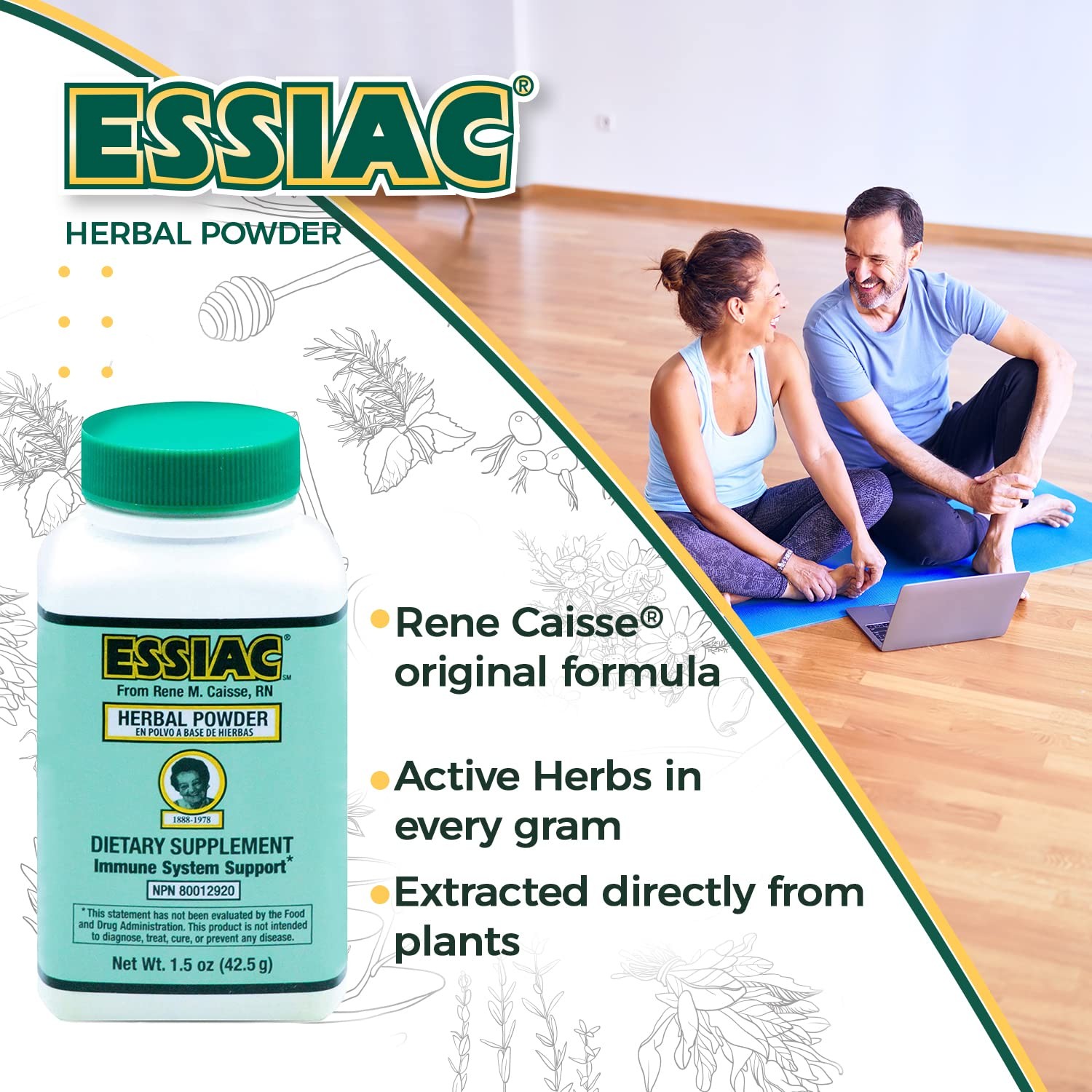 Essiac Herbal Tea Powder 1.5 Oz Natural Detox Tea Traditional Formula