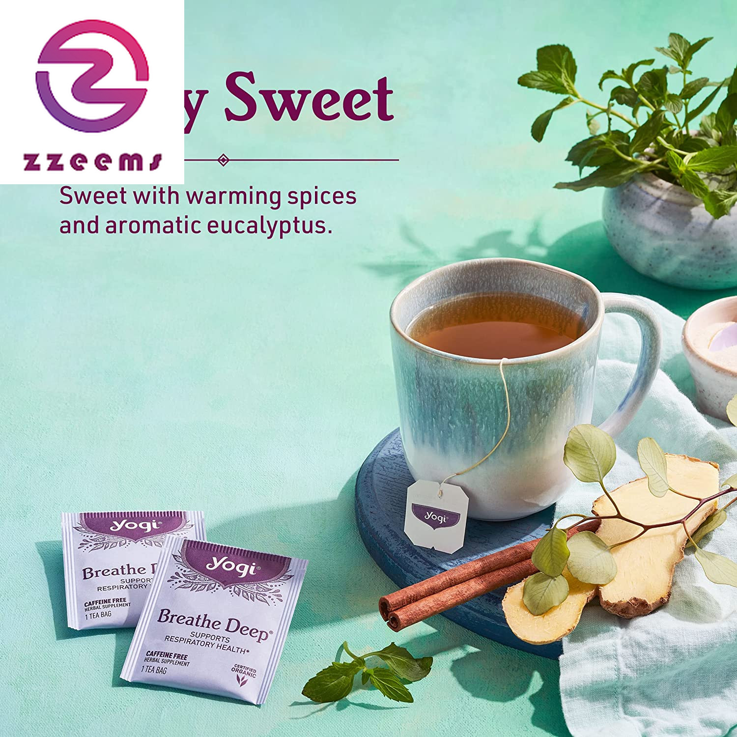 Tea – Breathe Deep (6 Pack) – Supports Respiratory Health with Eucalyptus, Thyme