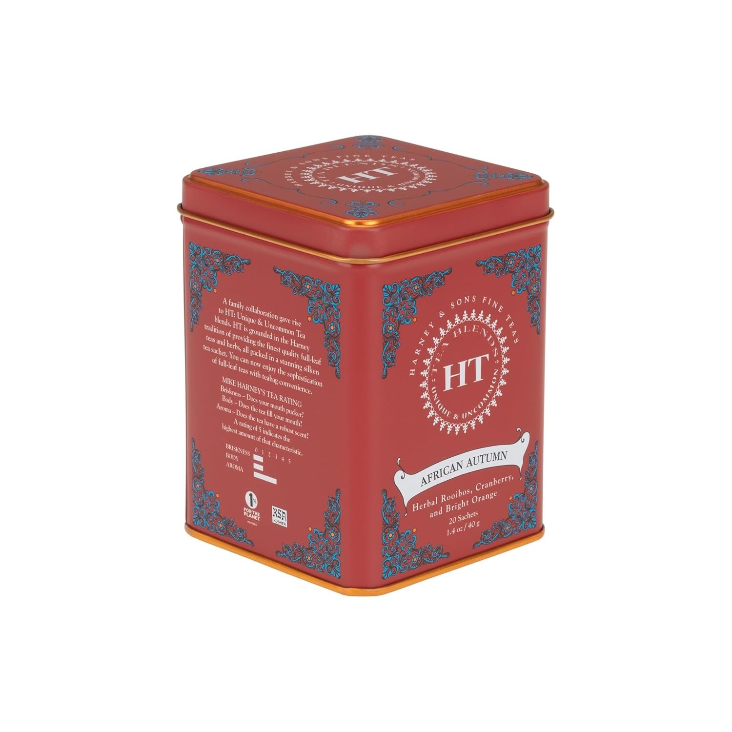 Kosher African Autumn Rooibos Tea – 20 Sachets – Herbal, Caffeine-Free Delight
