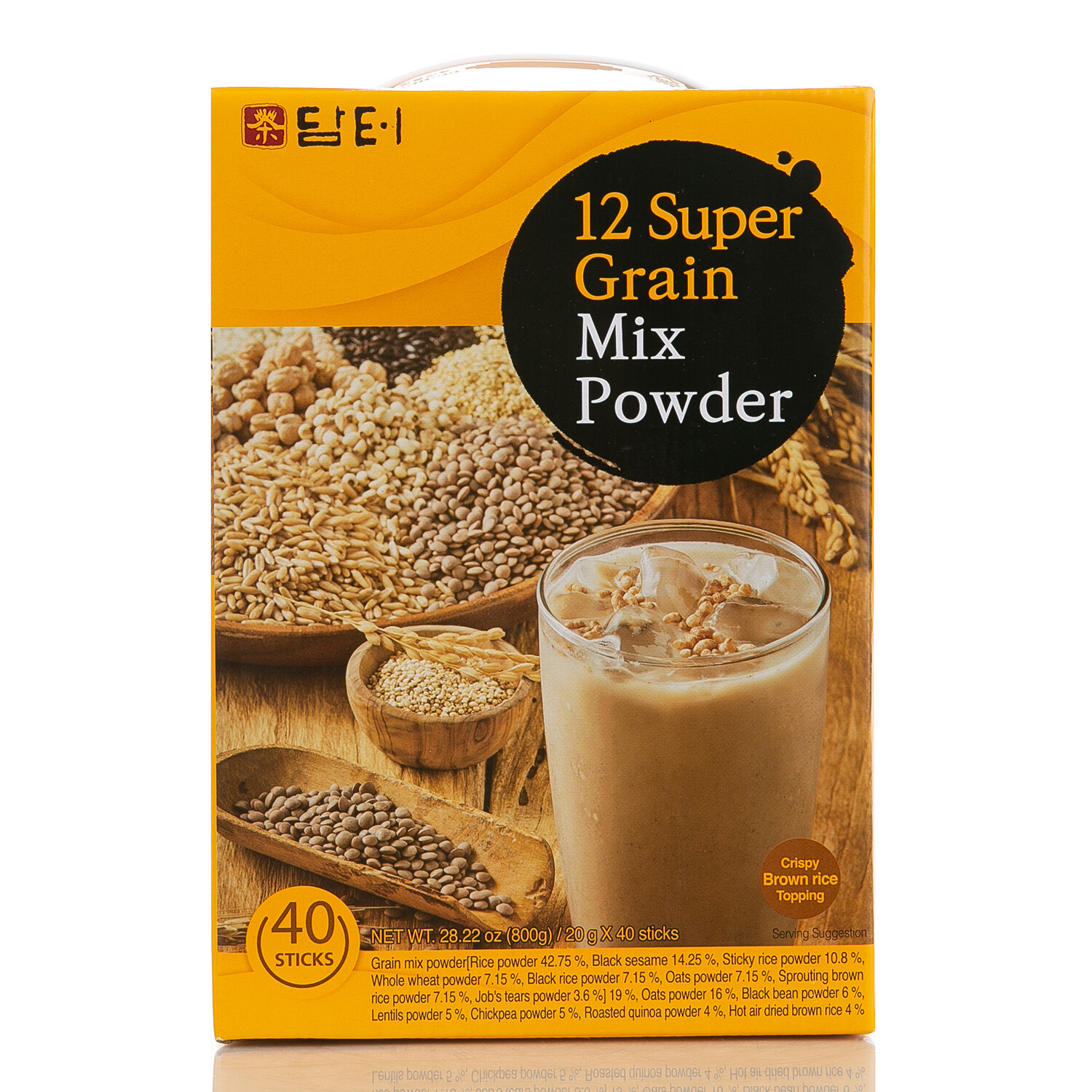DAMTUH Healthy 12 Super Grains Mix Powder Tea, 20g x 40 Sticks