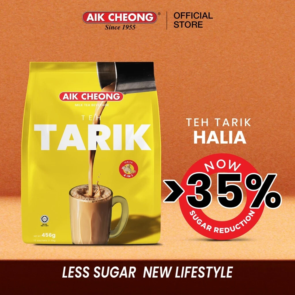 AIK CHEONG Teh Tarik – Halia (38g x 12 sachets)