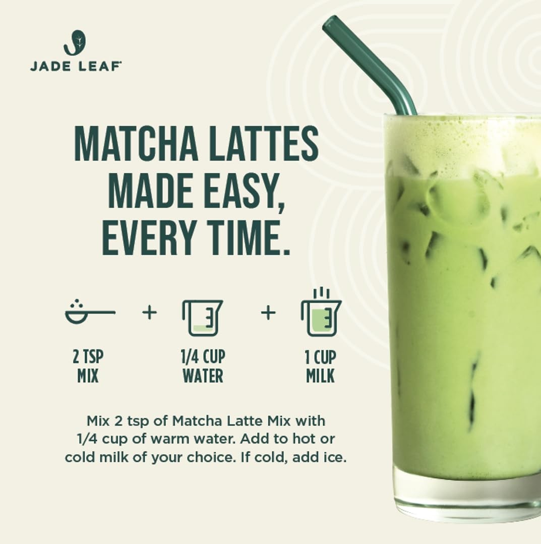 Organic Matcha Latte Mix – Bulk Value Size – Lightly Sweet Japanese Matcha Gr…