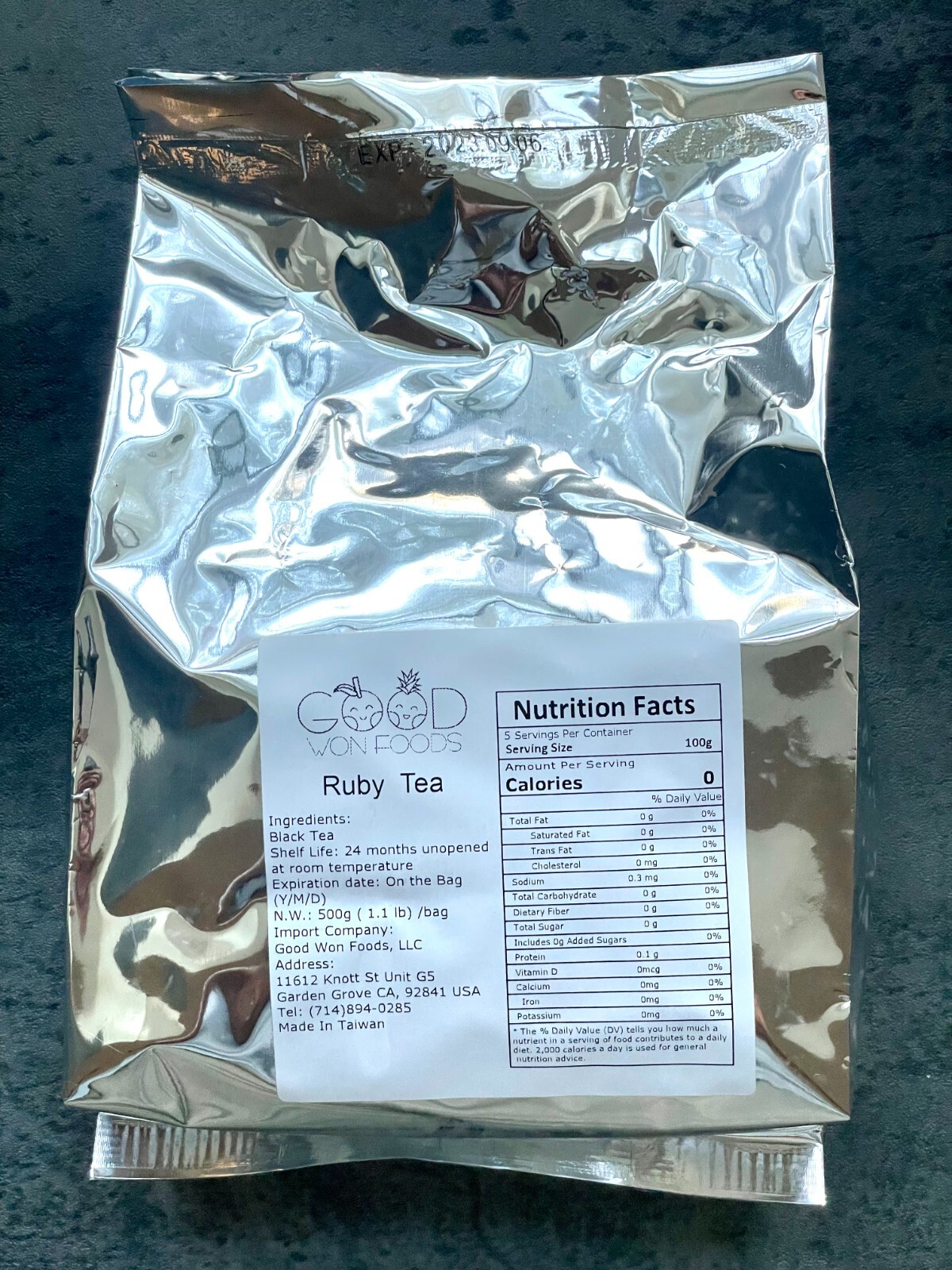 Good Won Foods 2023 Ruby Black Tea 500g No Sweetener & Added Flavors Taiwan Made