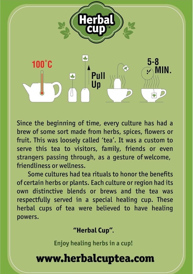 Lot Of 2’ Herbal Cup Ayurveda Tea Organic Anti-Stress No Caffeine Herbal Tea