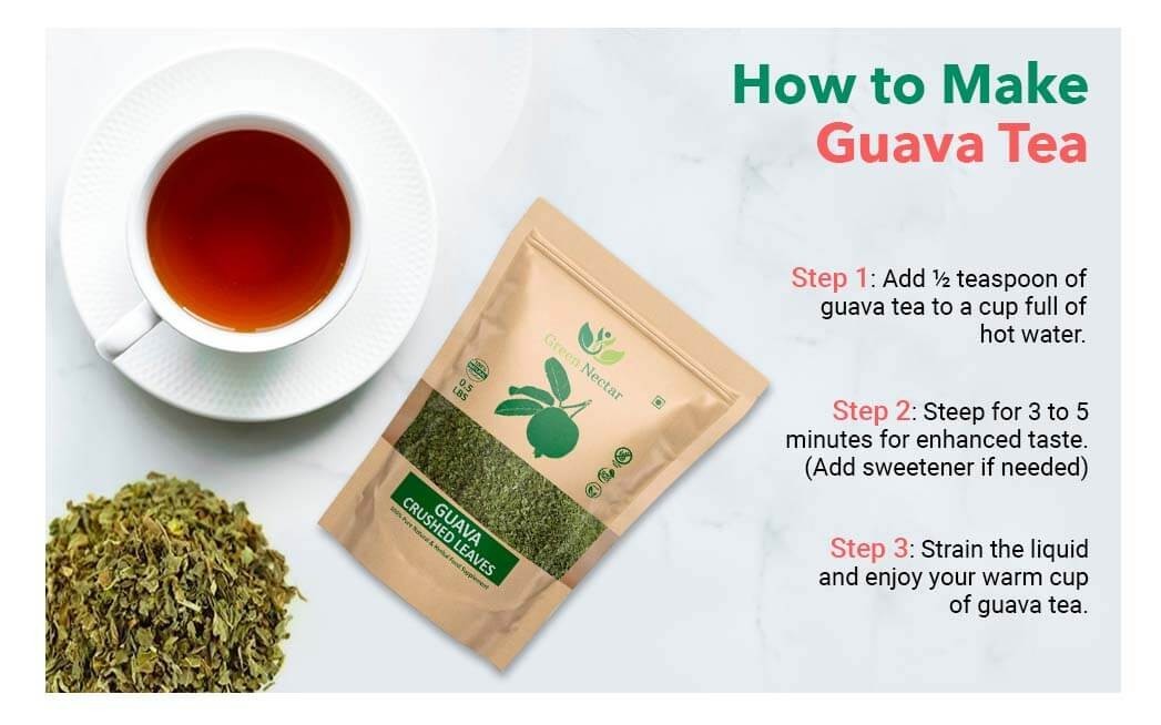Guava Leaf Tea (Crushed, Dried, 8 OZ) – Hair Re-Growth, Skin & Nails(2 Pack)