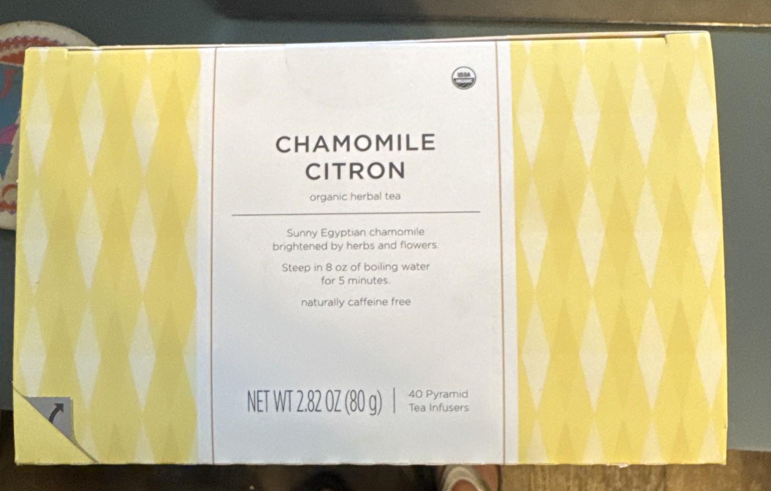 Tea Forte Chamomile Citron Herbal Tea New in Box 40 Pyramid Tea Infusers