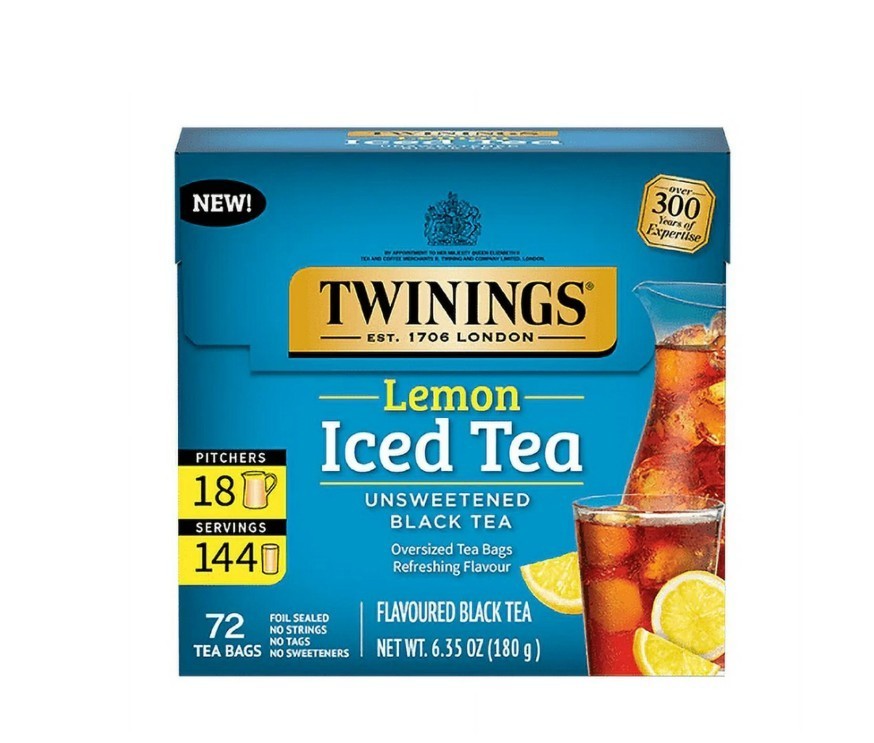 Twinings Lemon Iced Tea Bags, 72 CT 6.35oz BBD 07/11/2027