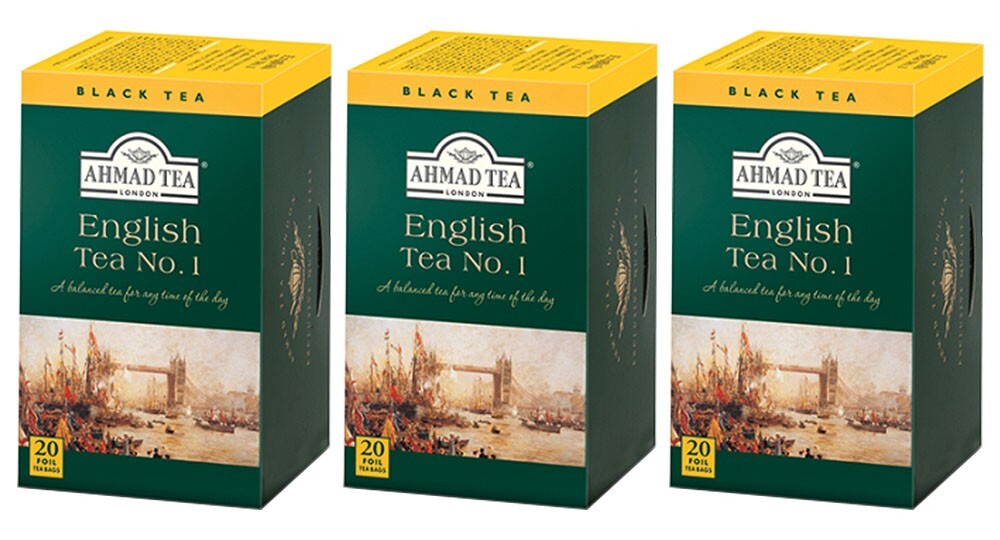 Pack of 3 – Ahmad English Tea No 1 Black Tea 20ct – 60 tea bags total