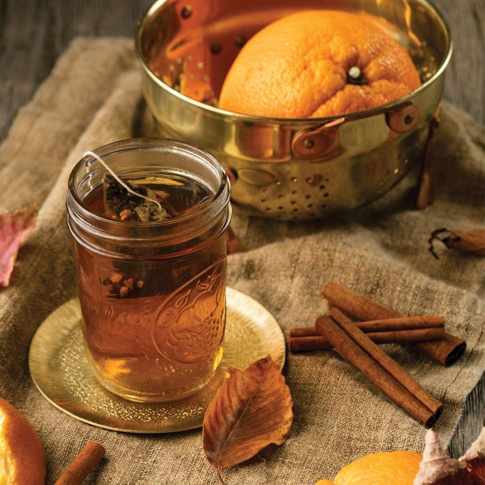 Hot Cinnamon Spice Tea Tin – Bold Black Tea with Orange & Clove – 30 Sachets
