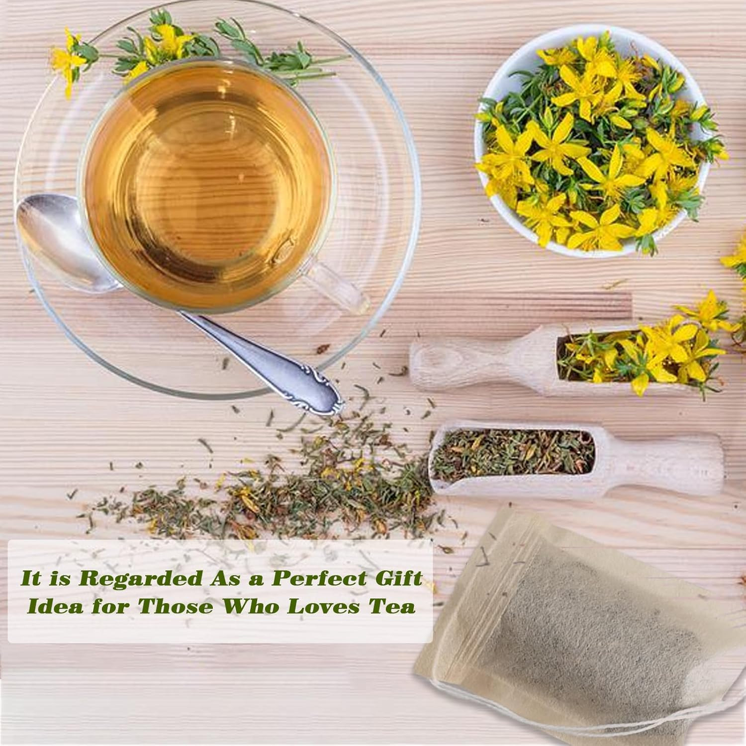200Pcs Tea Filter Bags for Loose Tea,3.15 X 3.94 Inch Disposable Tea Infuser,Emp