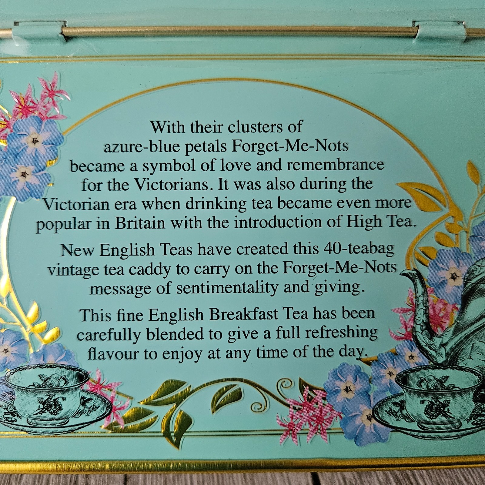 Traditional English Tea Fine Breakfast Tea Vintage Victorian 40 Teabags 2.8 Ounc