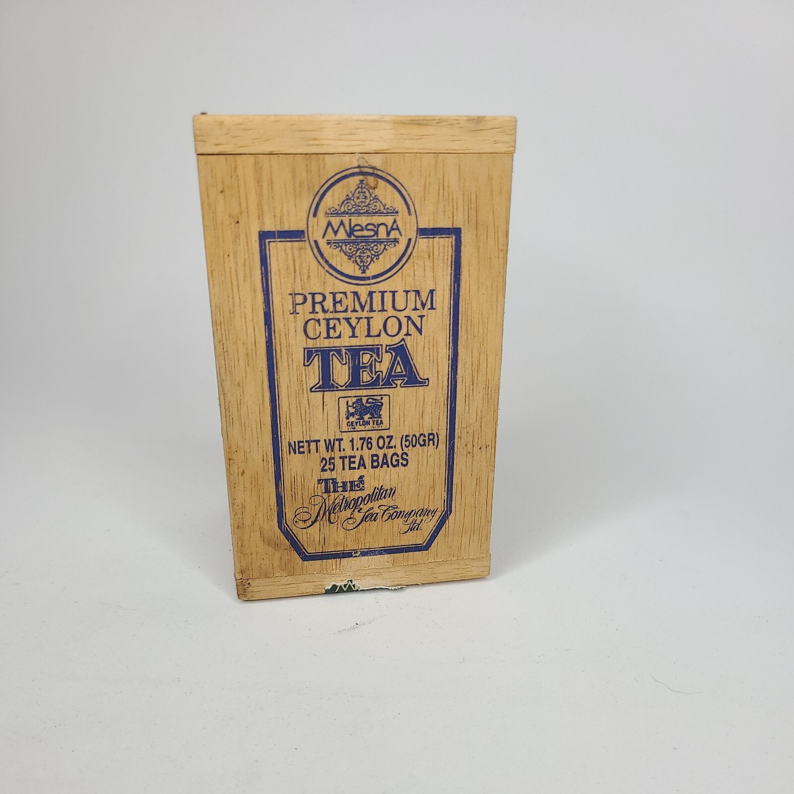 Mlesna Premium Ceylon Tea Wooden Box huckleberry -empty
