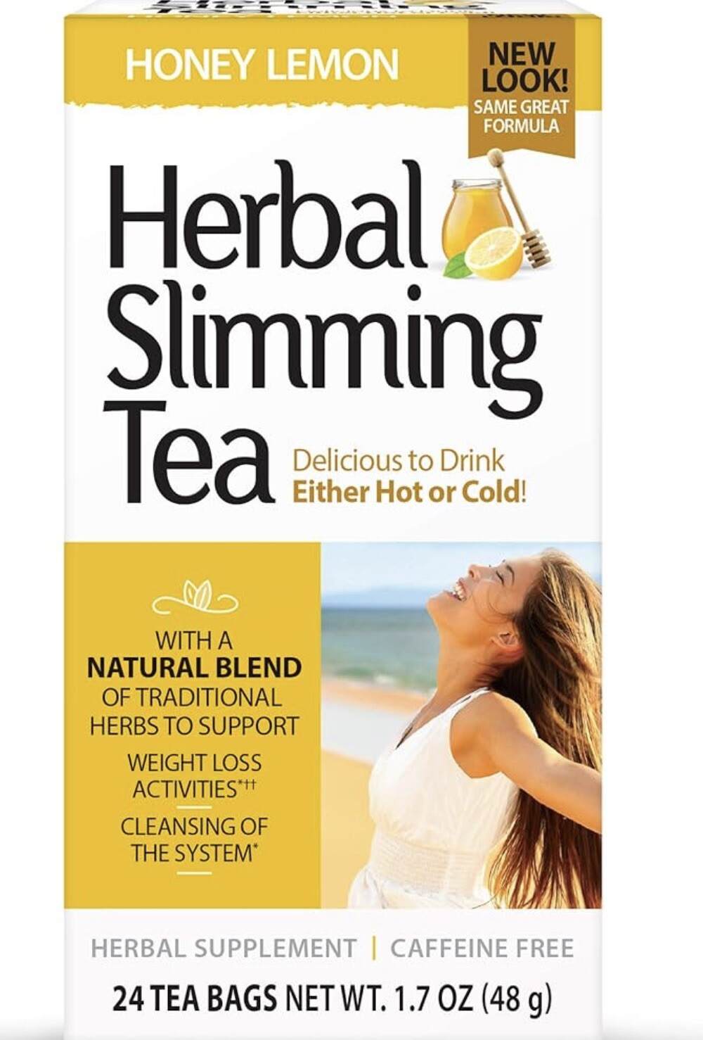 Honey Lemon Herbal Slimming Tea Herbal Supplement 24 Teabags Delicious Drink