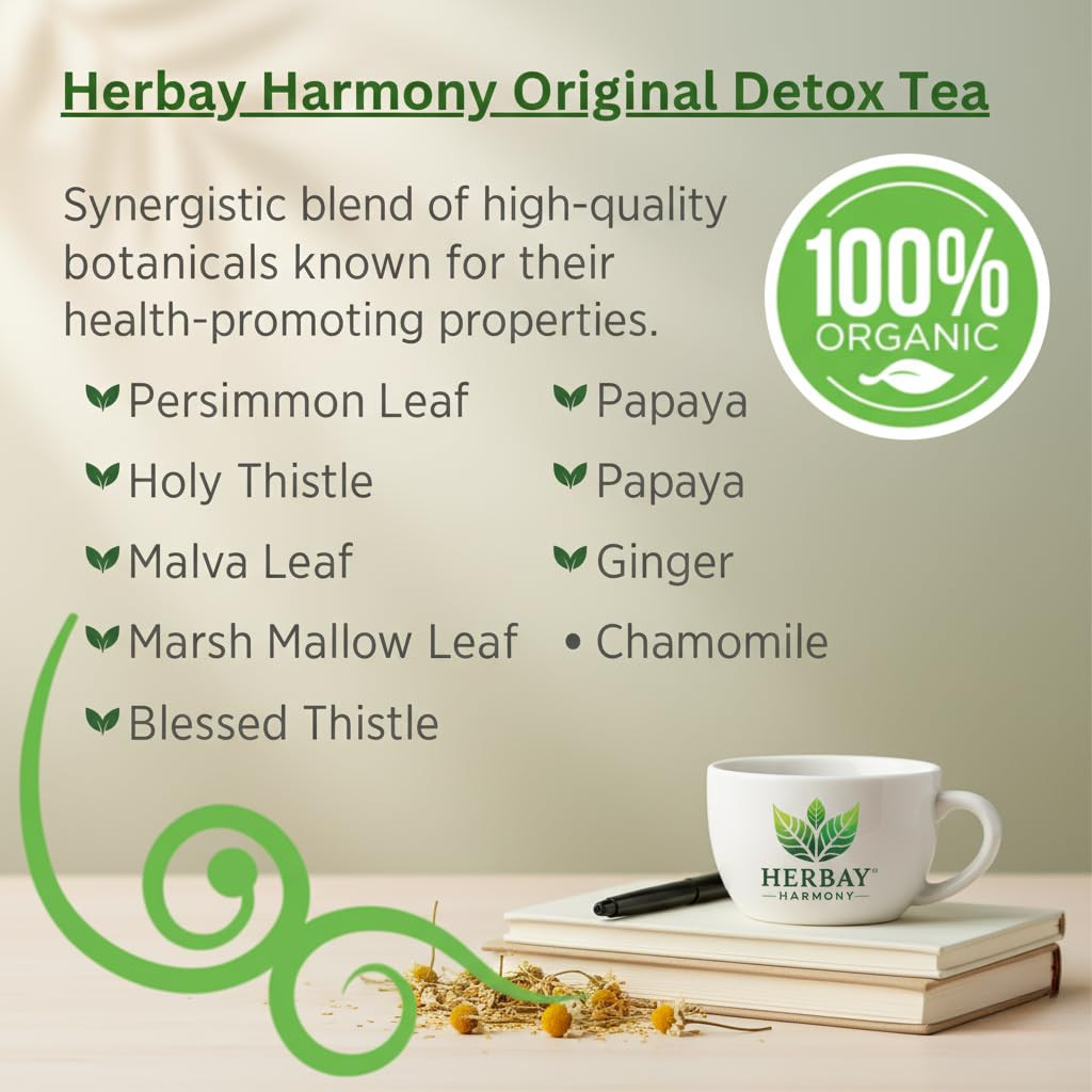 Organic Detox Tea – Caffeine-Free Digestive Blend, 24 Pack