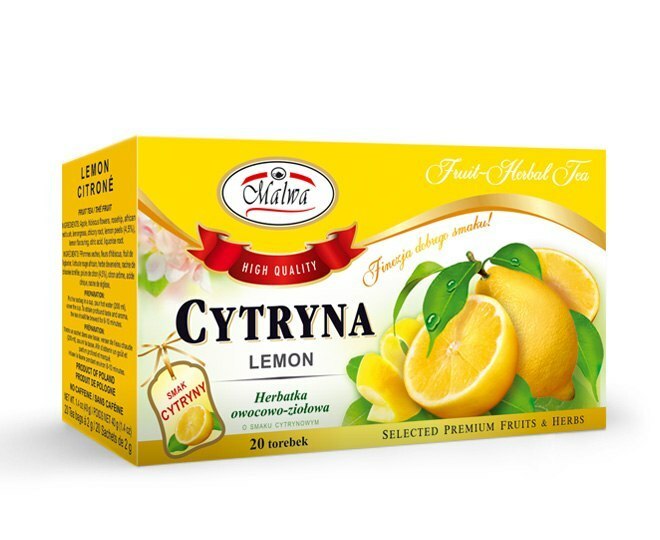 Malwa Cytryna LEMON Polish Fruit Herbal Tea Poland 20 Tea Bags US Seller