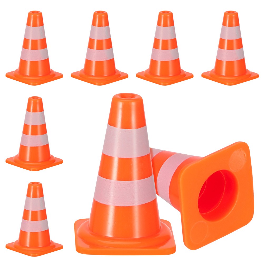 7pcs Miniature Traffic Cones Kindergarten Teaching Traffic Sign Toys