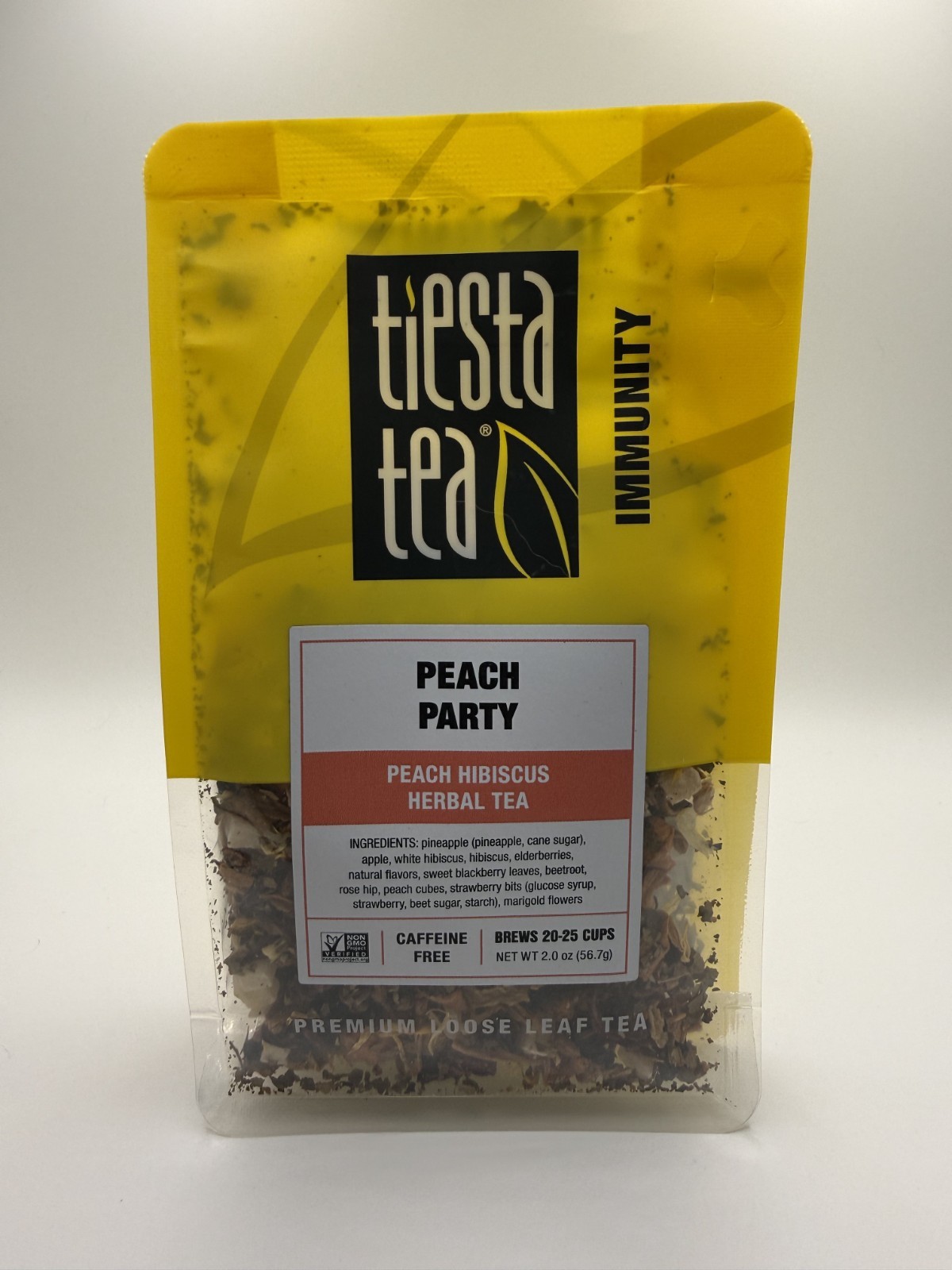Tiesta Tea Peach Party, Loose Leaf, Peach Hibiscus Herbal Brew Immunity – New