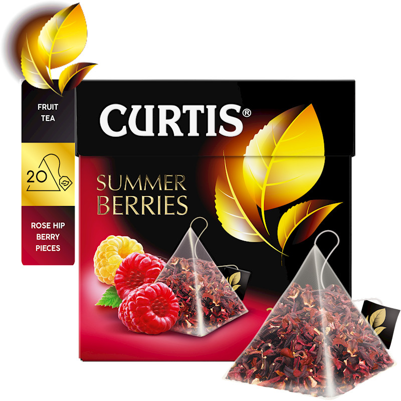 CURTIS Fruit Tea SUMMER BERRIES RF NO GMO Made in Russia US Seller 20 Pyramids