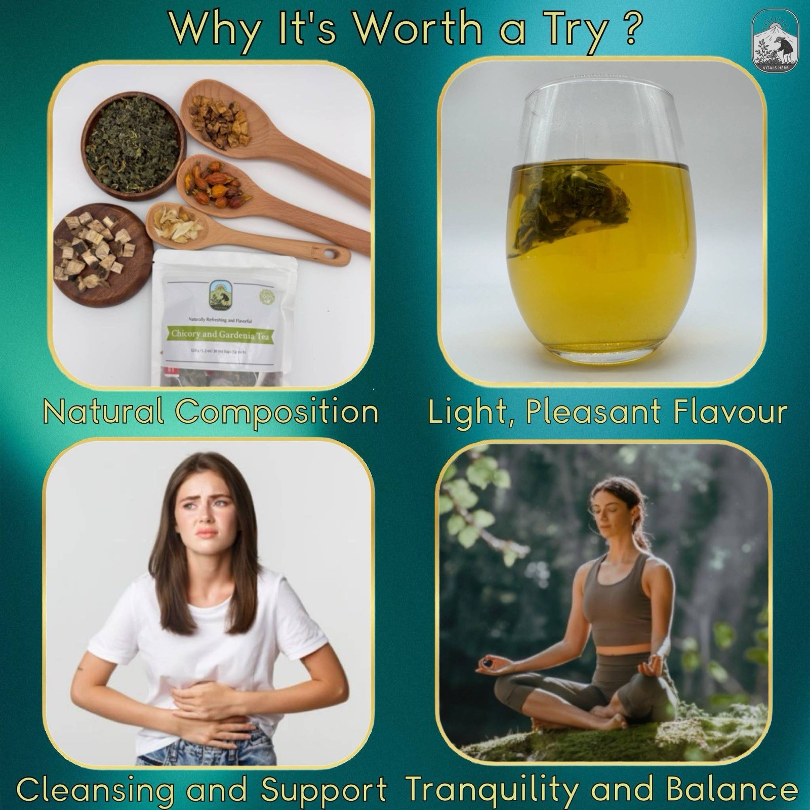 Winter SALE Chicory And Gardenia Tea Relax Tea Herbal Tea Body Support