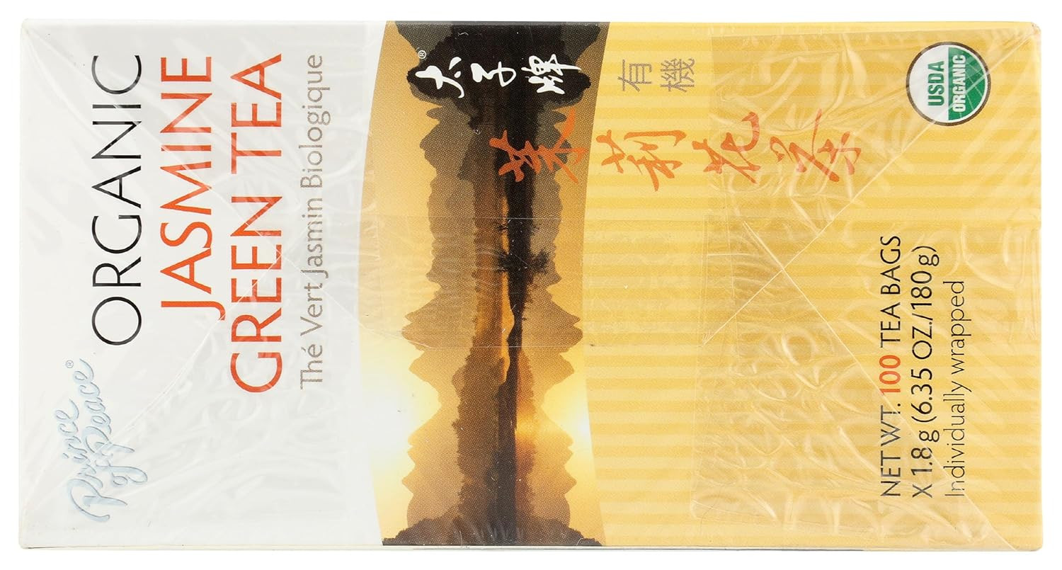 Organic Jasmine Green Tea, 100 Tea Bags – 100% Organic Green Te