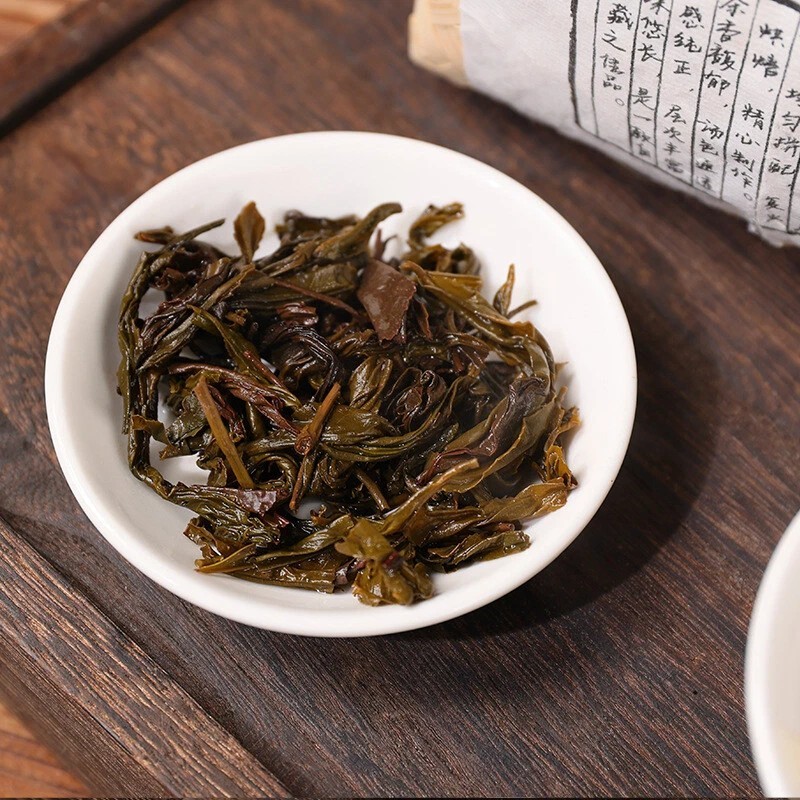 1000g Hunan Anhua Black Dark Tea Tribute Tian Jian Loose Bamboo Basket Packed